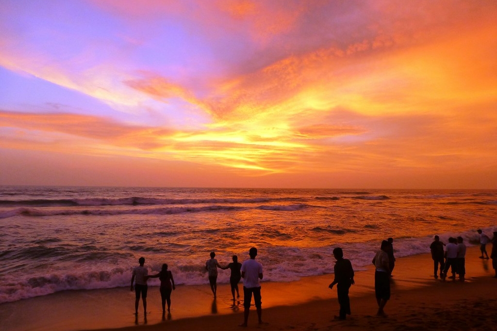 Calangute beach in Goa