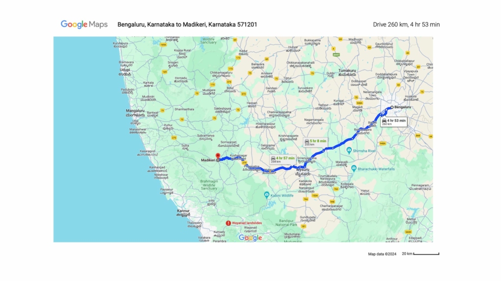 Bangalore to Coorg (Madikeri)