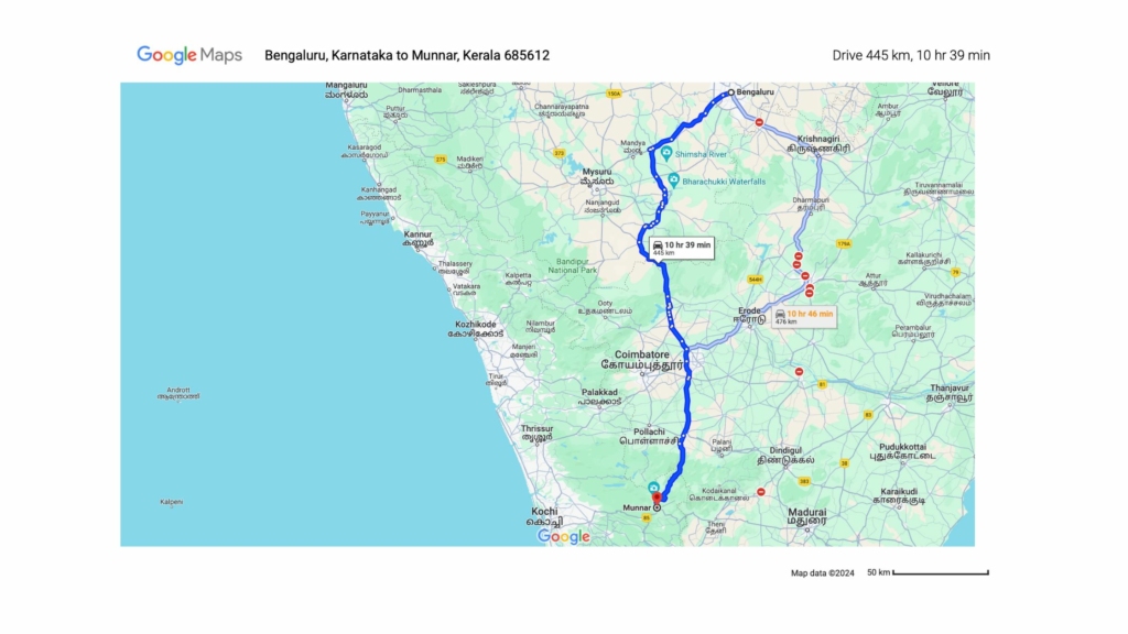 Bangalore to Munnar