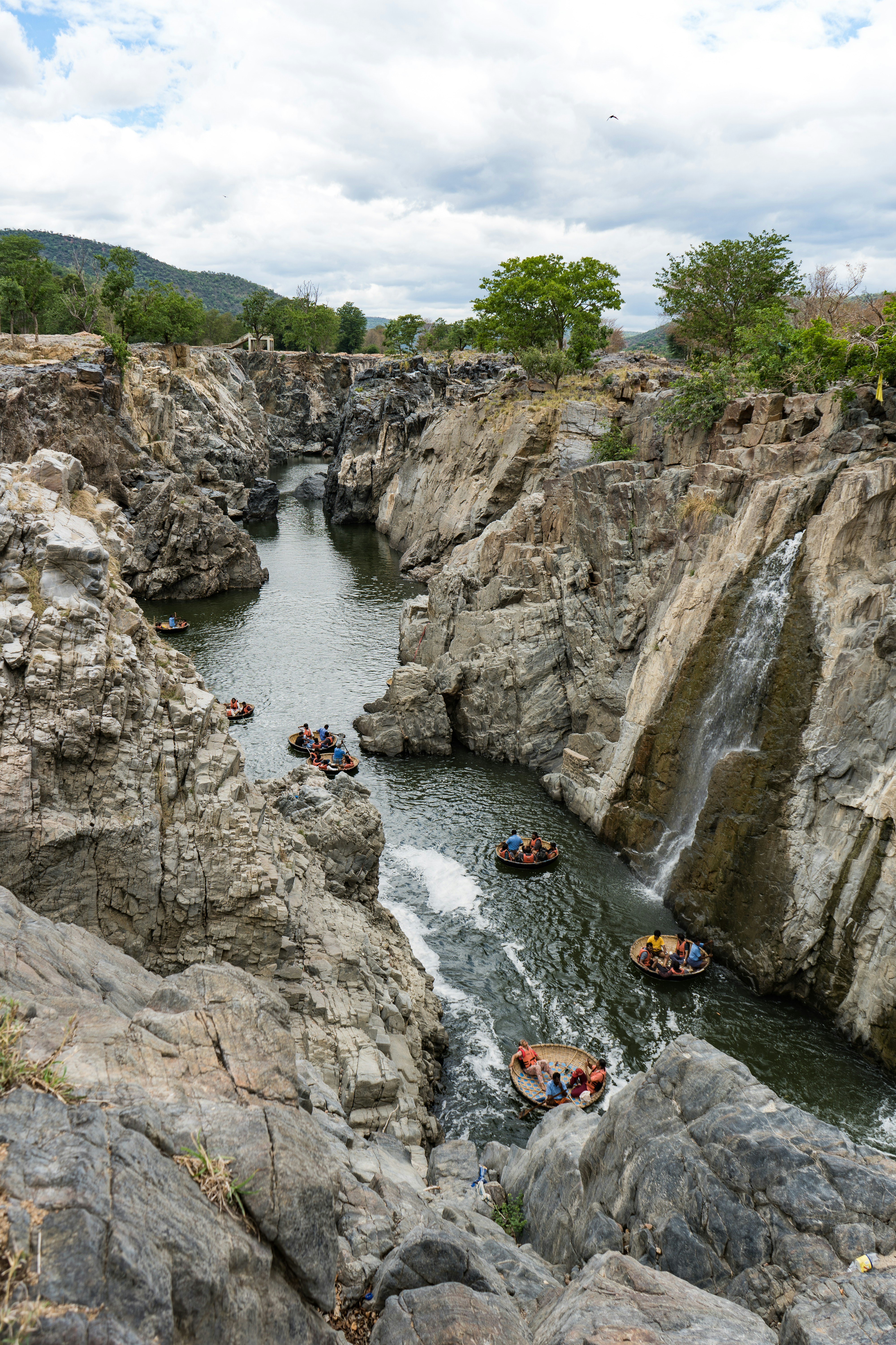 monsoon waterfalls in south india
