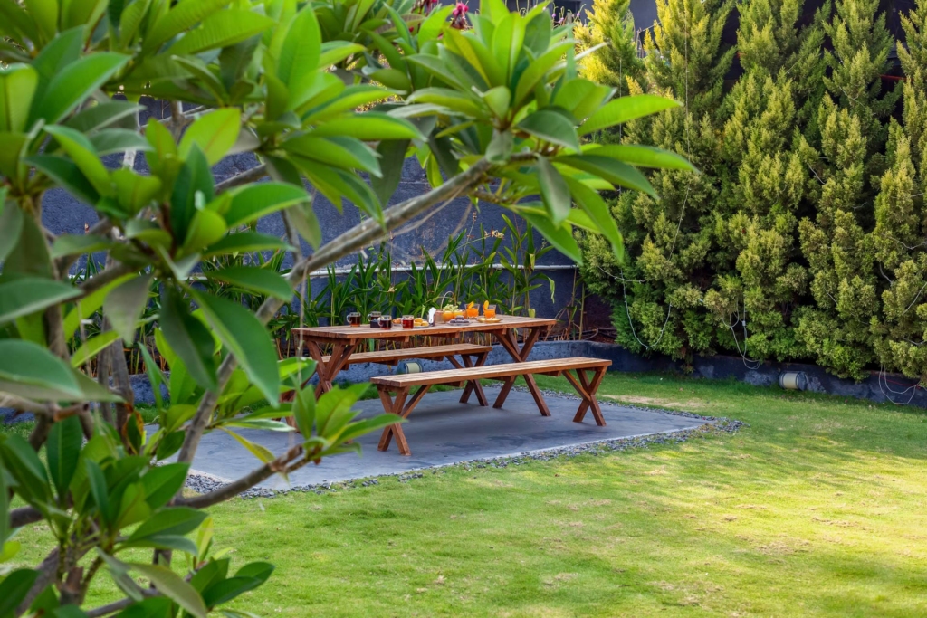 private garden in villa cabin in lonavala