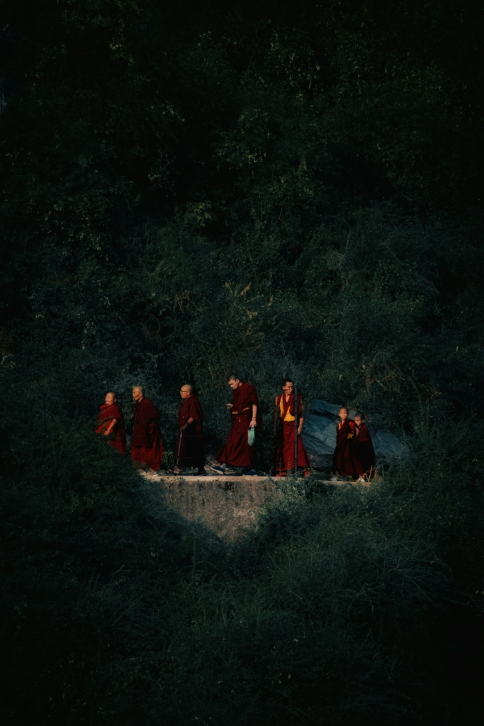 things to do in Dharamshala: witness the beauty and culture
PC: Akash Gusain - https://unsplash.com/photos/a-group-of-people-in-red-robes-standing-on-a-boat-ObM69kqzanc