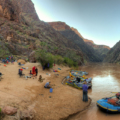 camping and river rafting in December