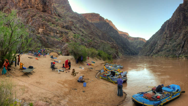 camping and river rafting in December