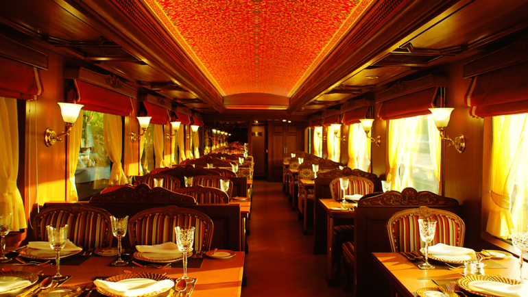 luxury train journeys in india Image credits: Luxury Train Club via Flickr https://www.flickr.com/photos/14589121@N00/4809215198