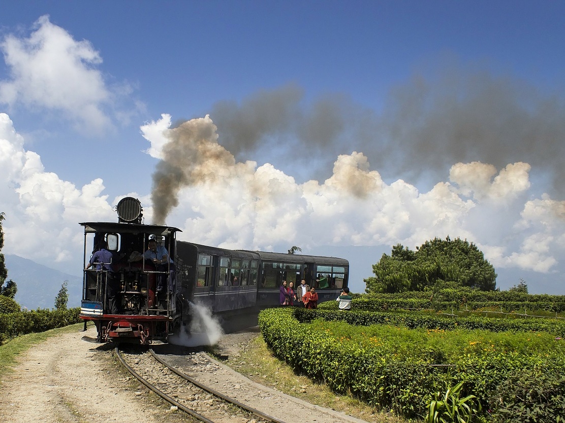 Toy train in Darjeeling in December