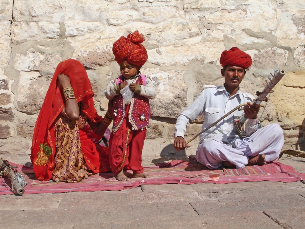 The streets of Jodhpur with artists