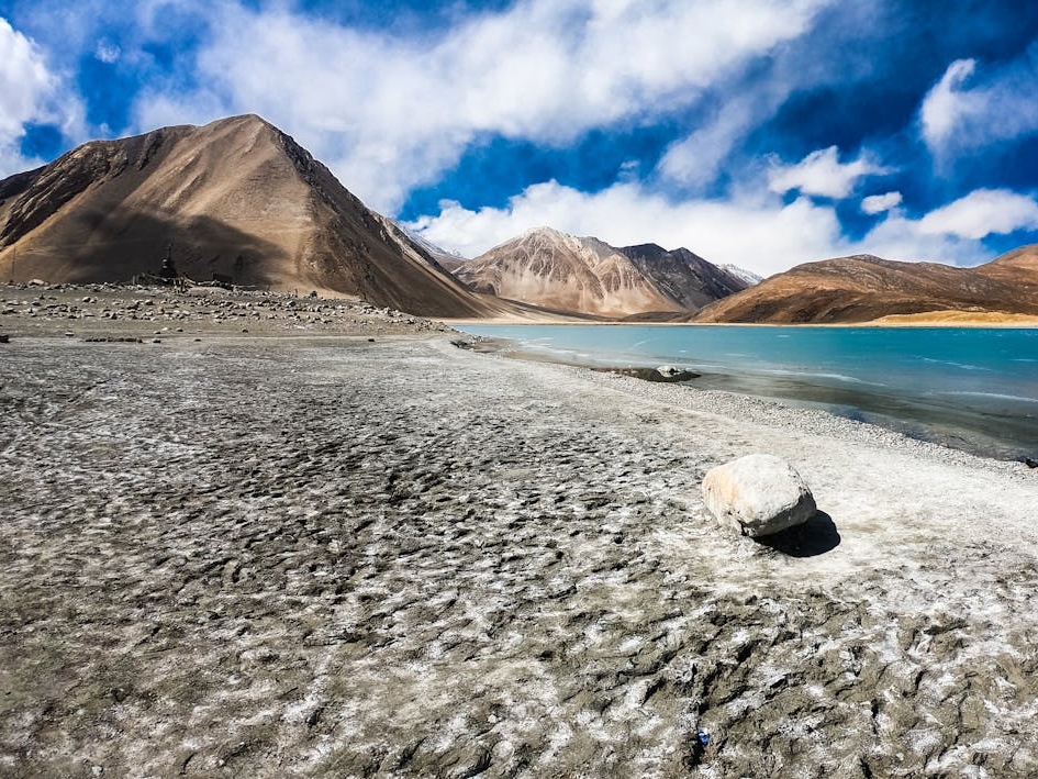 Leh-Ladakh in December during winter season in India