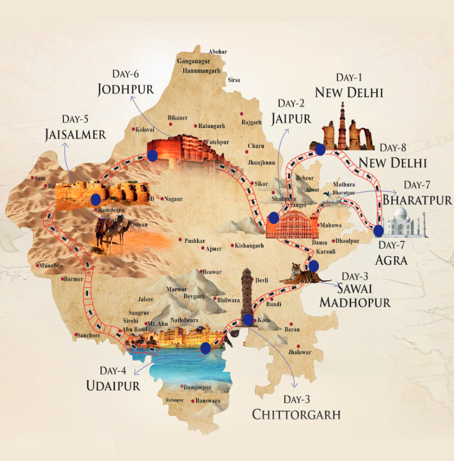 Palace on Wheels Route